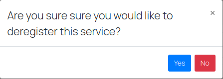 Deregistration request confirmation